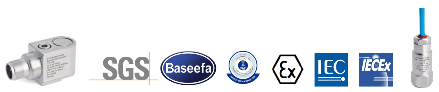 Sensores para el mantenimiento predictivo Acelerómetros de AC intrínsicamente seguros